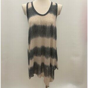 Everleigh Women's Tunic Top Small Gray Pink Multi-color Sleeveless